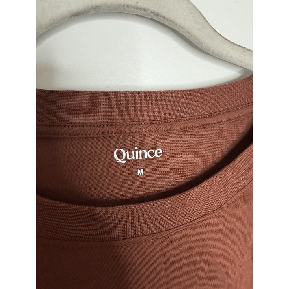 Quince Women Cotton Modal Relaxed Long Sleeve Tee Sleeved Top Brown M - Picture 3 of 5